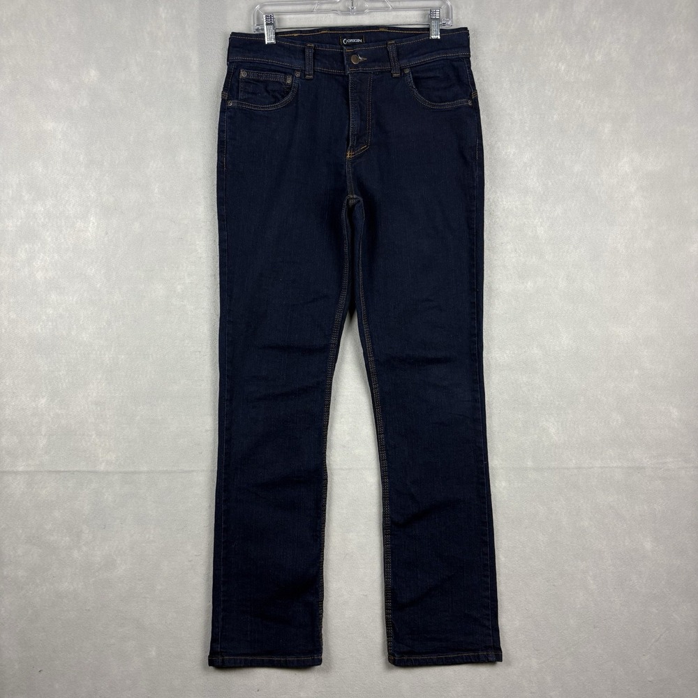 Origin Delta Flex Jeans Mens 32x32 Blue Straight Stretch Denim Performance D68